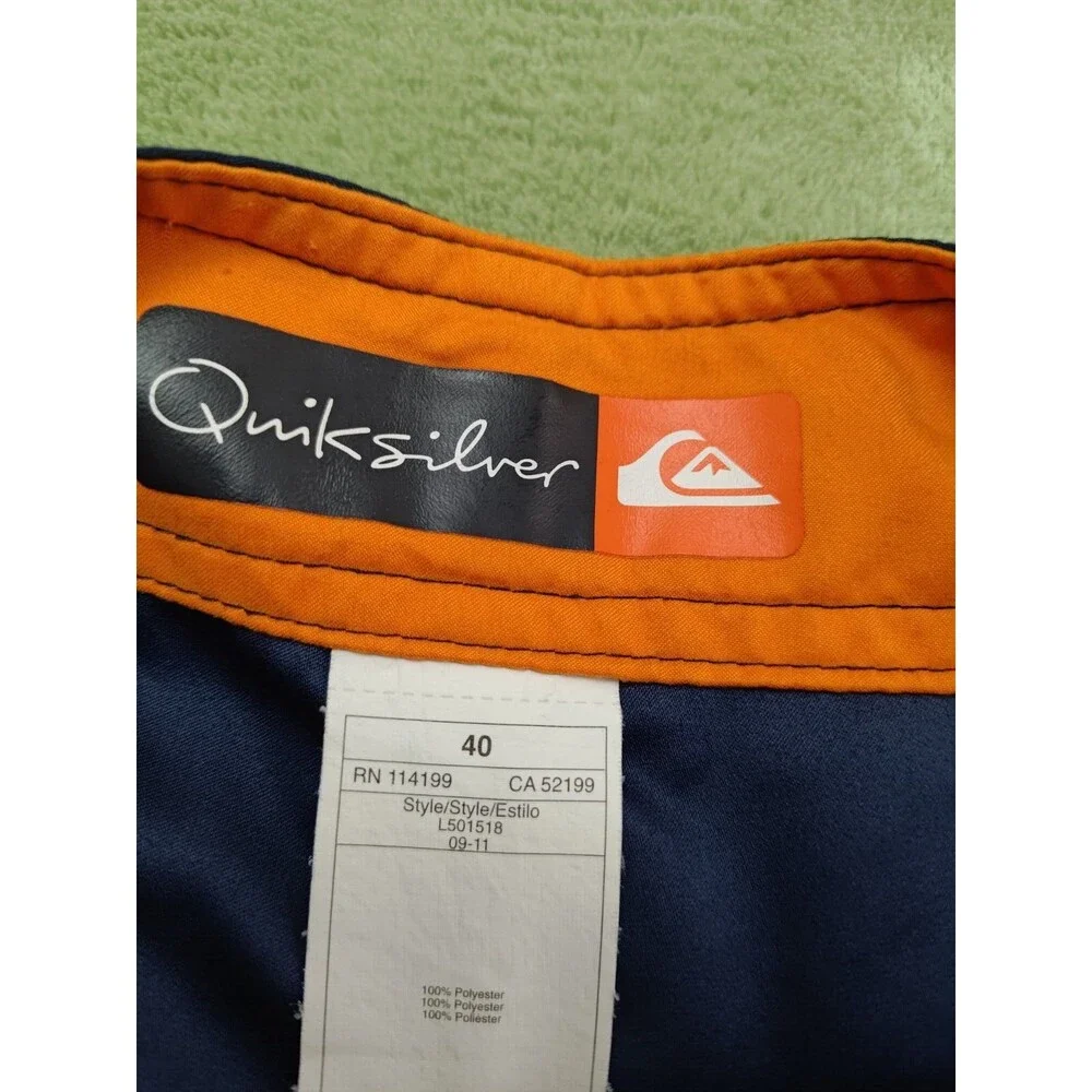 Quiksilver Mens 40 Board Shorts Blue Swim Trunks Pockets Beach Surf Casual
